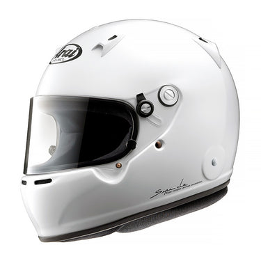 Arai GP-5W SA2020 auto racing helmet in white gel coat